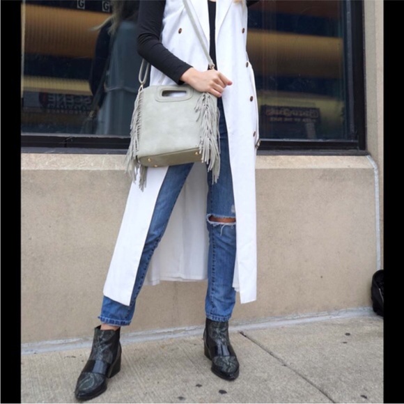 Convertible Fringe Crossbody/Purse PU Leather Bag-Champagne - Picture 7 of 10